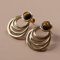 Semi Circle Stud Earrings