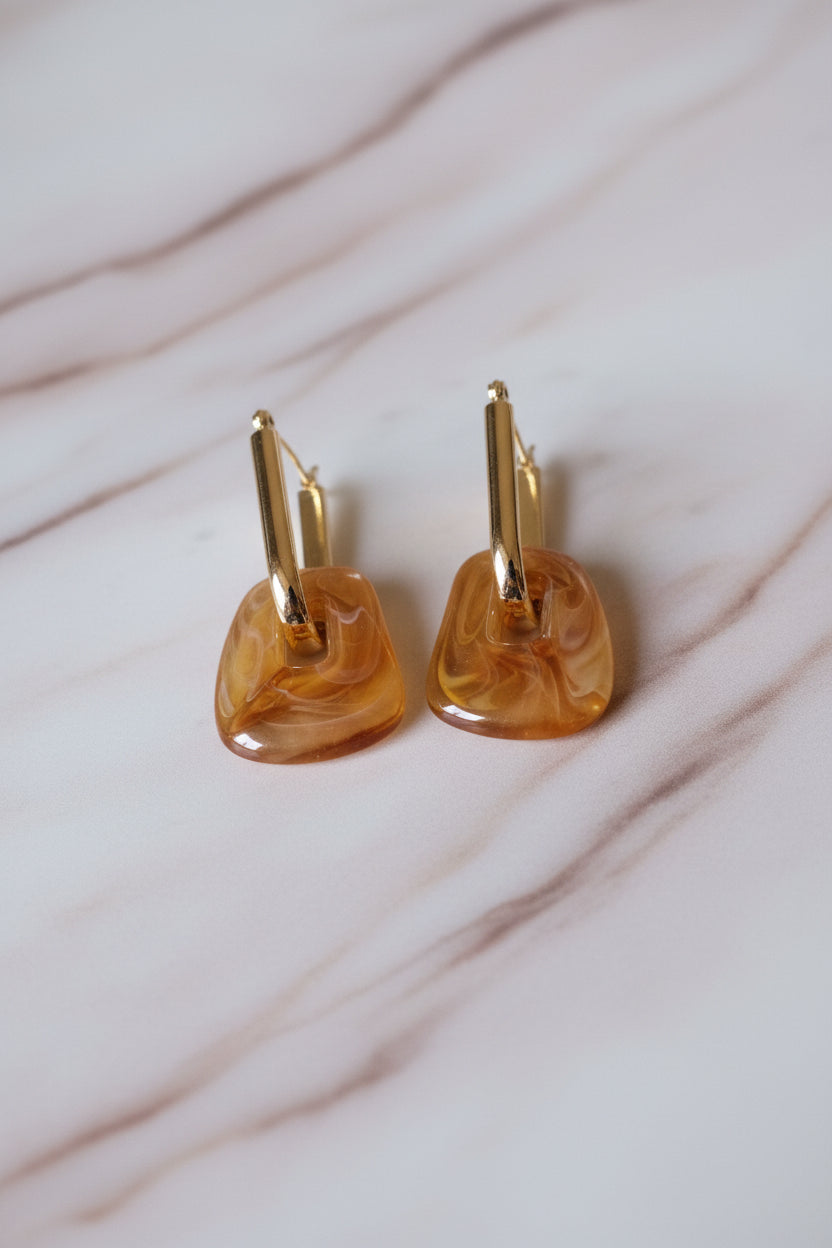 Asymmetrical Square Stud Earrings