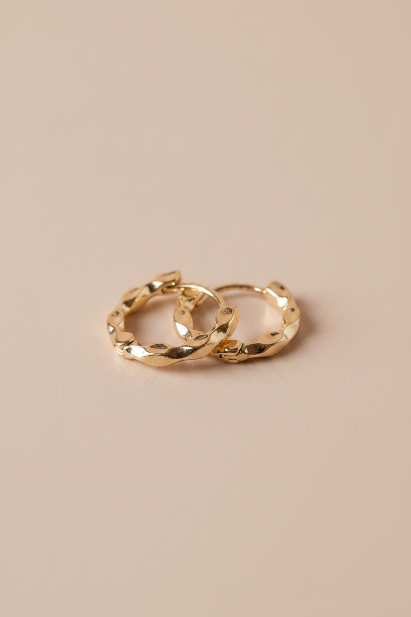 Small Textured Design Hoops