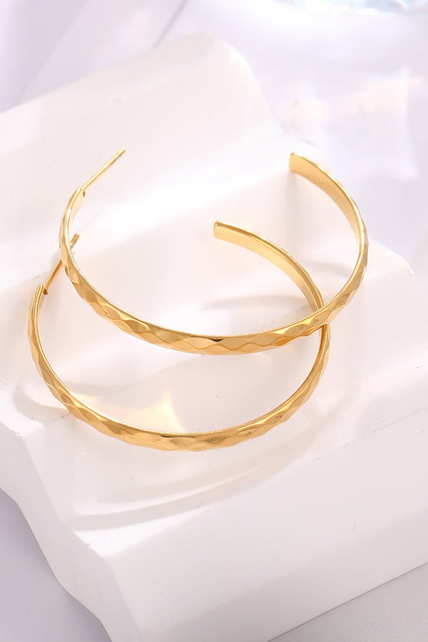 Hammered Hoops Earrings