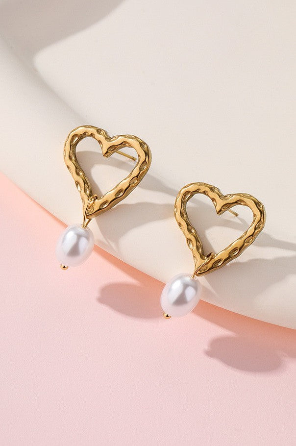 Heart Pearl Earing