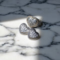 Heart Adjustable Ring and Earrings Set