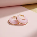 Pink Marble Hoops