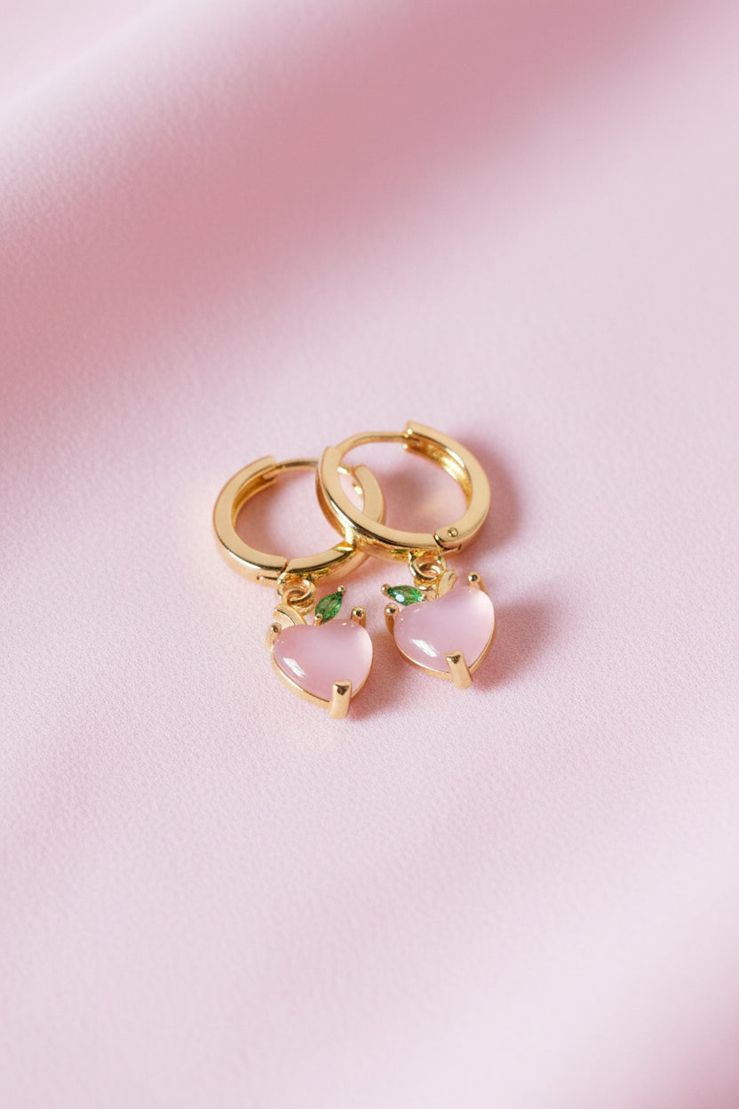 Pink Heart Earrings
