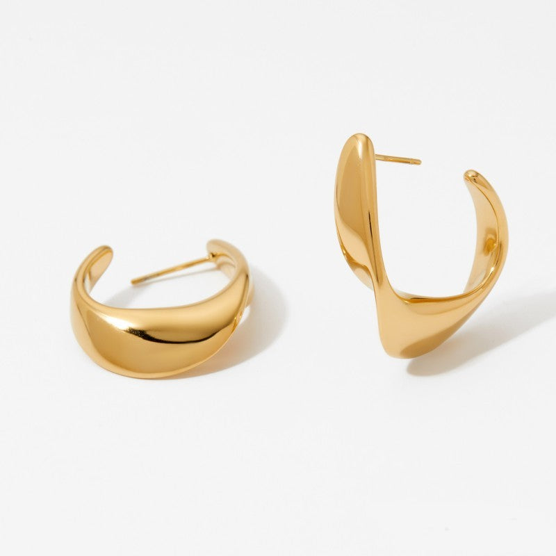 Half twist Hoop Earrings
